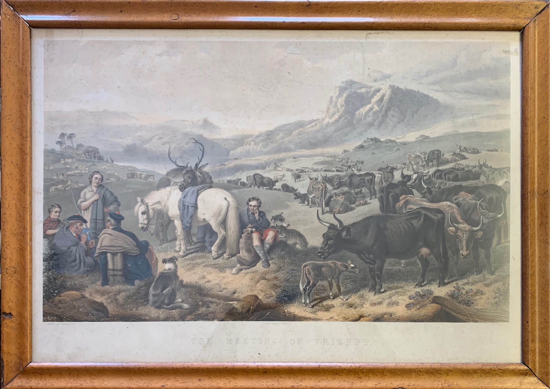 AFTER JOHN FREDERICK HERRING AND HENRY BRIGHT, A LARGE 19TH CENTURY COLOURED LITHOGRAPHS Titled 'The