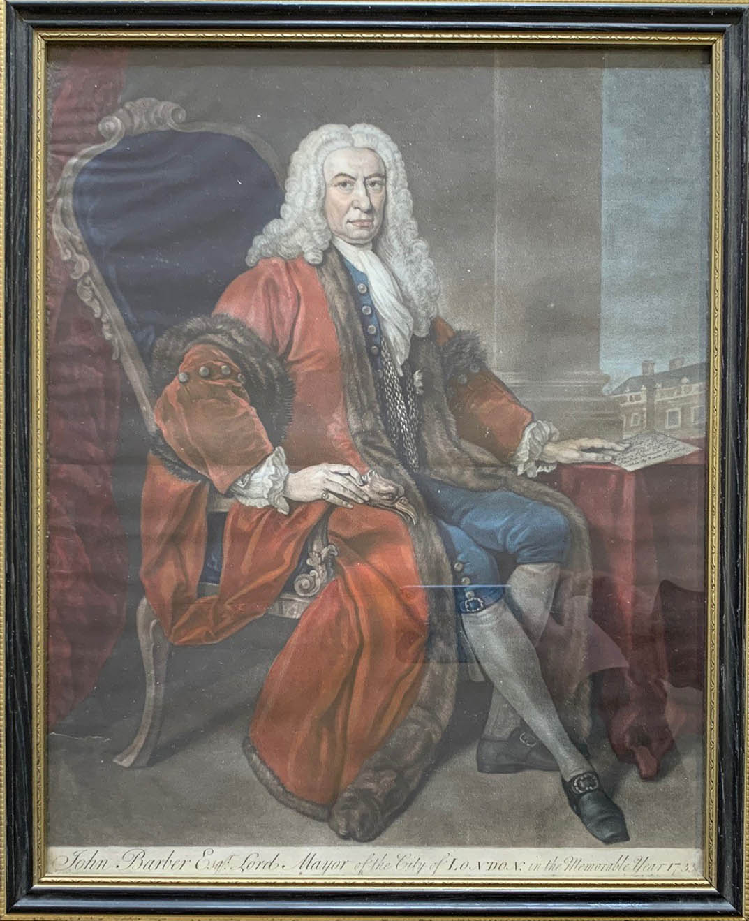 AFTER BARTHOLOMEW DANDRIDGE, JOHN FABER, THE YOUNGER 18TH CENTURY COLOURED ENGRAVING Portrait, - Bild 2 aus 2