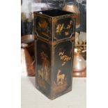 A EARLY/MID 20TH CENTURY ART DECO DESIGN LACQUERED PEDESTAL PLANTER The panels individually