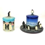 DENNIS CHINA WORKS, 2004, DESIGNED BY SALLY TUFFIN, A PENGUIN FORM PRESERVE POT AND COVER limited