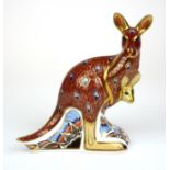 ROYAL CROWN DERBY, AUSTRALIAN COLLECTION, STATUE OF A KANGAROO Signed John Ablitt, gold button. (