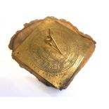 AFTER THOMAS GRACE, A BRASS SUNDIAL. (26cm x 26cm) Condition: good