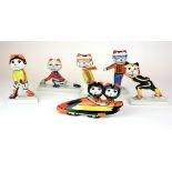 A SET OF SIX AMUSING FIGURES OF CATS DESIGNED FOR THE WINTER OLYMPIC GAMES IN SOUTH KOREA All