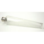 A GENTLEMAN'S GEORGE IV ANTIQUE NOVELTY GLASS HUNTING FLASK Tapering cylindrical form, original