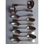 A COLLECTION OF GEORGIAN IRISH SILVER FLATWARE To include a matched set of spoons, hallmarked JP
