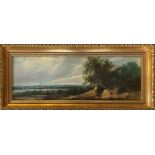 ARTHUR JAMES STARK, 1831 - 1902, OIL ON PANEL View of Windsor Castle from The River Thames,