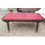 HOLLAND AND SONS, A LARGE 19TH CENTURY MAHOGANY LIBRARY TABLE With gilt tooled red leather