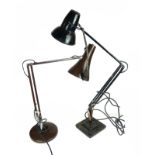 TWO VINTAGE DESK ANGLEPOISE METAL LAMPS. (50cm) Condition: good