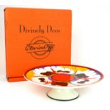 CLARICE CLIFF, 'DIVINELY DECO', CAKE STAND Recreated in Earthenware by Wedgwood in 'Summerhouse'