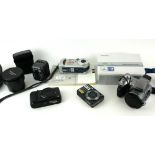 SONY, A COLLECTION OF FOUR VINTAGE DIGITAL CAMERAS To include a Supersteady shot and three Cybershot