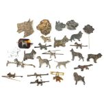 A COLLECTION OF EARLY 20TH CENTURY WHITE METAL AND SILVER DOG BROOCHES To include a silver spaniel