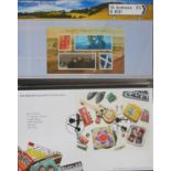 THREE ALBUMS CONTAINING APPROXIMATELY 220 COMMEMORATIVE FIRST DAY COVER STAMPS Various subjects.