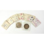 A COLLECTION OF 17TH CENTURY AND LATER SILVER AND COPPER COINS Including two small King Charles II