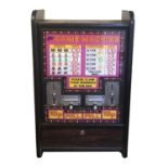 A VINTAGE COIN OPERATED BAR GAME MACHINE. (43cm x 26cm x 69cm)