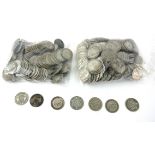 A COLLECTION OF PRE 1947 BRITISH SILVER SIXPENCE COINS Various dates.