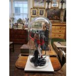 MARIO MISE, A LARGE GLASS DOME CONTAINING BALLET SHOES Inspired by The Nutcracker. (60cm) Condition: