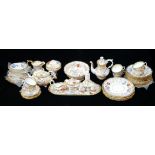 HAMMERSLEY, AN EXTENSIVE EARLY 20TH CENTURY PORCELAIN TEA AND DINNER SERVICE Comprising a teapot,