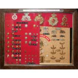 A COLLECTION OF EARLY 20TH CENTURY BRITISH MILITARY BRASS CAP BADGES AND INSIGNIA, The King's Own