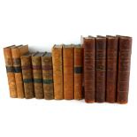 A COLLECTION OF VICTORIAN LEATHER BOUND BOOKS To include Lord Macauley, a set of 'Critical