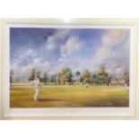 A COLLECTION OF FOUR CRICKET PRINTS, TWO BY JOCELYN GALSWORTHY, LIMITED EDITION PRINT 28/200,