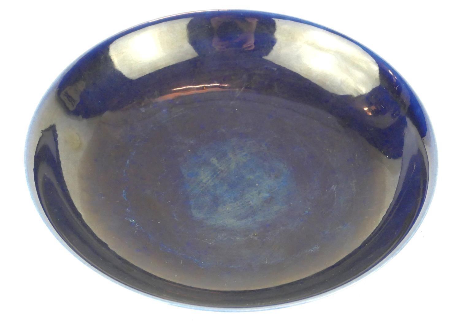 A CHINESE MONOCHROME BLUE GLAZE PORCELAIN SHALLOW BOWL With Yongzheng 1723 - 1735 six character mark - Image 3 of 7