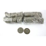 A COLLECTION OF PRE 1947 BRITISH SILVER TWO SHILLING COINS Various dates. (approx 160 coins)