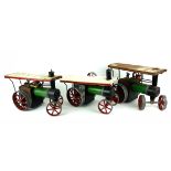 A COLLECTION OF THREE VINTAGE MAMOD LIVE STEAM TRACTION ENGINES Having painted red and green livery,