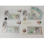 A COLLECTION OF FIVE BRITISH FIVE POUND BANKNOTE COIN COVERS Three dated June 2003 and one