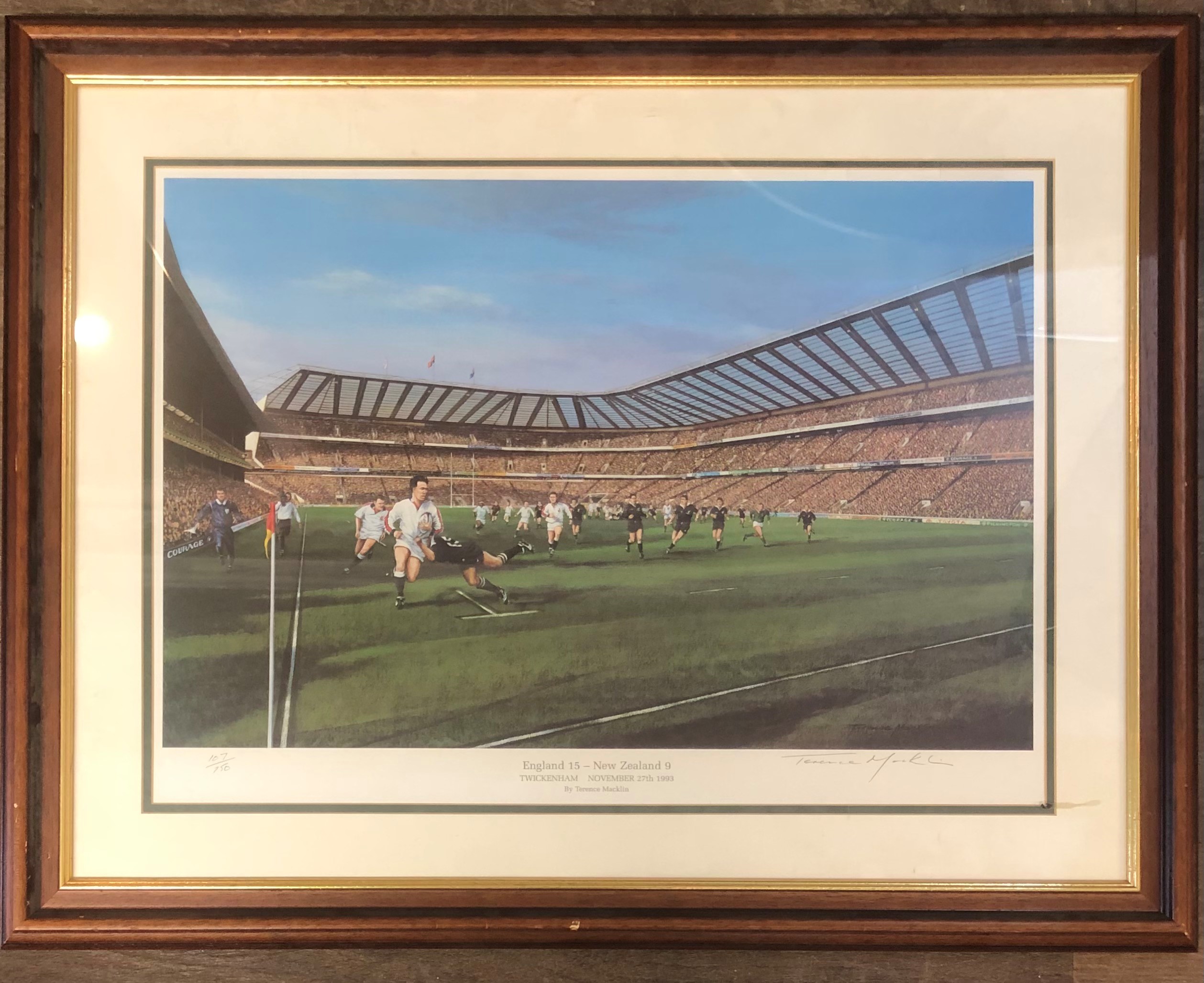 MAGGIE ROWE, LIMITED EDITION PRINT 3/250 Titled 'The Cricket Match', signed, along with Terence