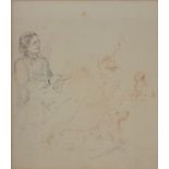 T. BLAKE WINGMAN, FL 1880 - 1905, BRITISH, PENCIL DRAWING Portrait of Marianne North seated in an