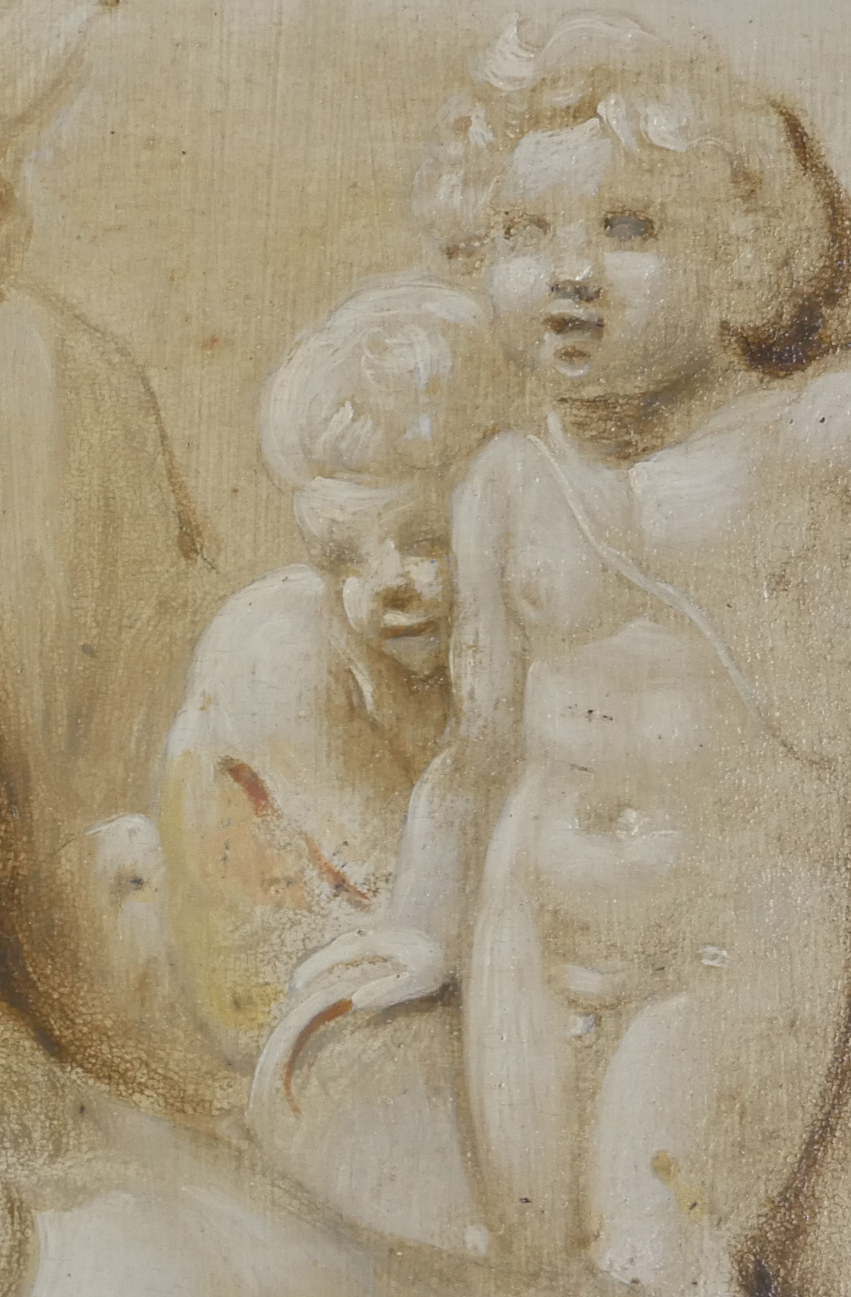 ATTRIBUTED TO JACOB DE WIT, AMSTERDAM, 1695 - 1754, A PAIR OF 18TH CENTURY OILS ON PANEL Putti - Image 4 of 8