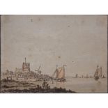 HERMAN VAN SWANEVELT, WOERDEN, 1603 - 1655, PARIS, 17TH CENTURY PEN AND INK WITH WASH ON LAID