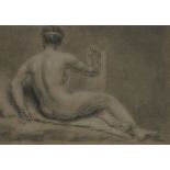 CIRCLE OF FRANÇOIS BOUCHER, PARIS, 1703 - 1770, 18TH CENTURY CHALK DRAWING Study of reclining nude