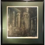 H.N. BIRD, 20TH CENTURY MODERN BRITISH ETCHING WITH AQUATINT Classical Ruins, signed in pencil lower