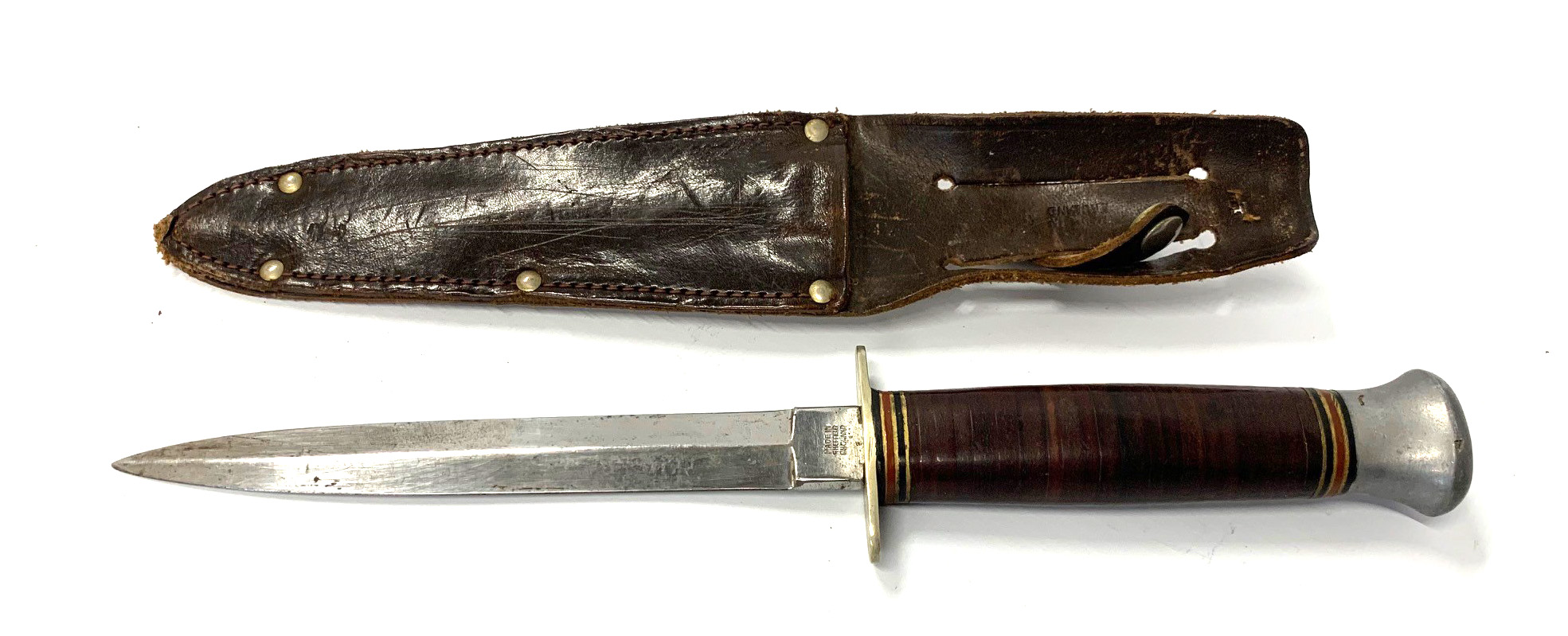 A 20TH CENTURY WILLIAM RODGERS DAGGER Inscribed to blade 'I CUT MY WAY - WILLIAM RODGERS, SHEFFIELD,