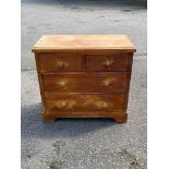 A PAIR OF VICTORIAN STYLE CHEST Two short above two long drawers, on plinth bases. (90cm x 45cm x