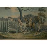 A COLLECTION OF SPORTING COLOURED ENGRAVINGS To include a scene Ben Marshall - notions series,