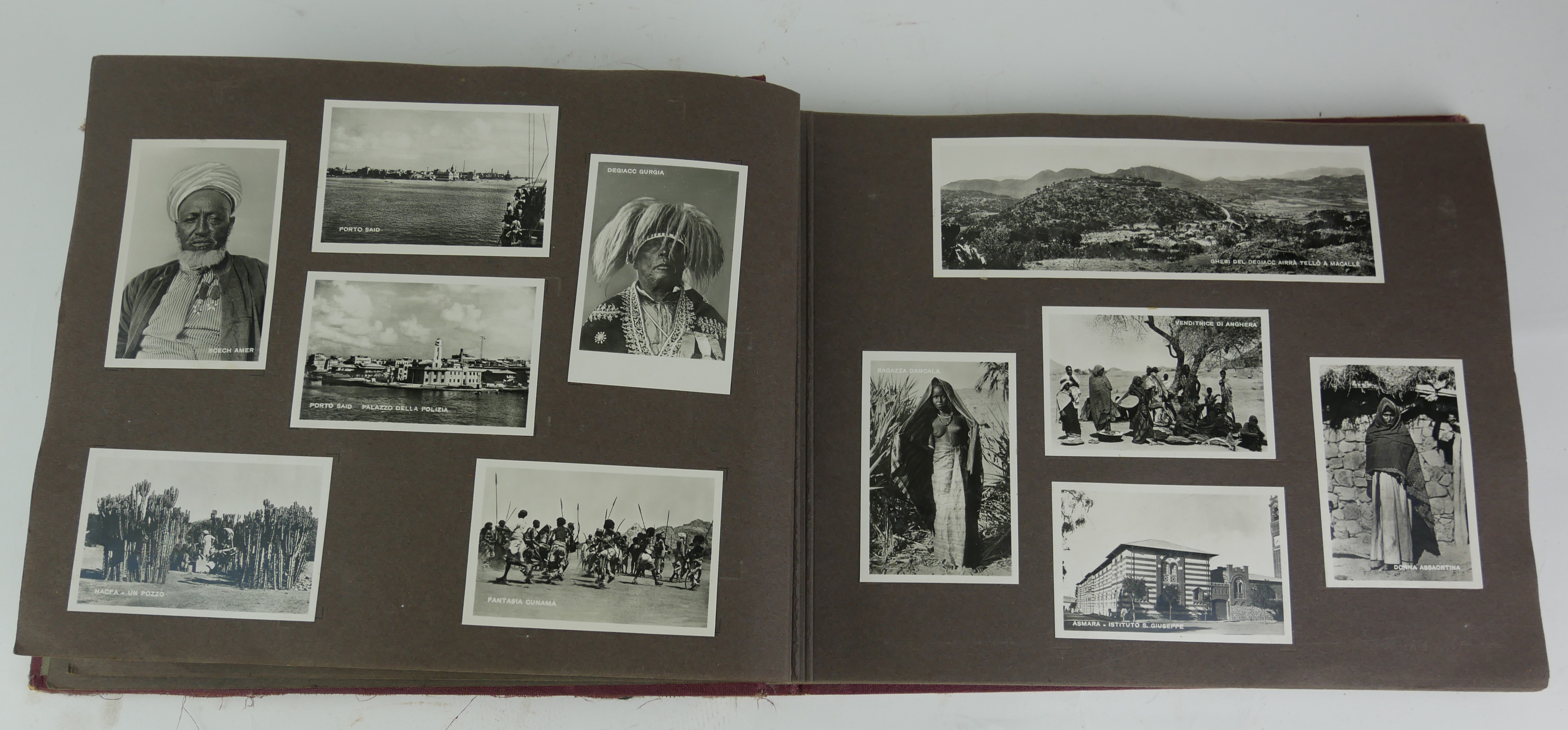 AN ALBUM OF BLACK AND WHITE PHOTOGRAPHIC CARDS OF ETHIOPIA Titled 'Fondazione Dell Impero Anno 1x - Image 10 of 15