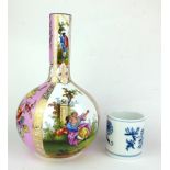 MADAME HELENA WOLFSOHN FOR DRESDEN FACTORY OF SAXONY, A 19TH CENTURY HARD PASTE PORCELAIN BOTTLE