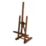 AN EARLY 20TH CENTURY SMALL OAK TABLE PICTURE EASEL, CIRCA 1900 - 1920. (h 43cm, w 21cm)