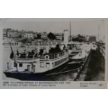 AN ALBUM OF BLACK AND WHITE PHOTOGRAPHIC POSTCARDS OF STEAM SHIPS Issued by Pamlin Prints, including