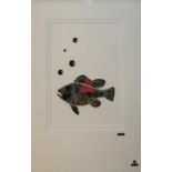 MARTIN ALLEN, A CONTEMPORARY MIXED MEDIA STUDY OF A FISH Bearing a copyright logo and Cam Art