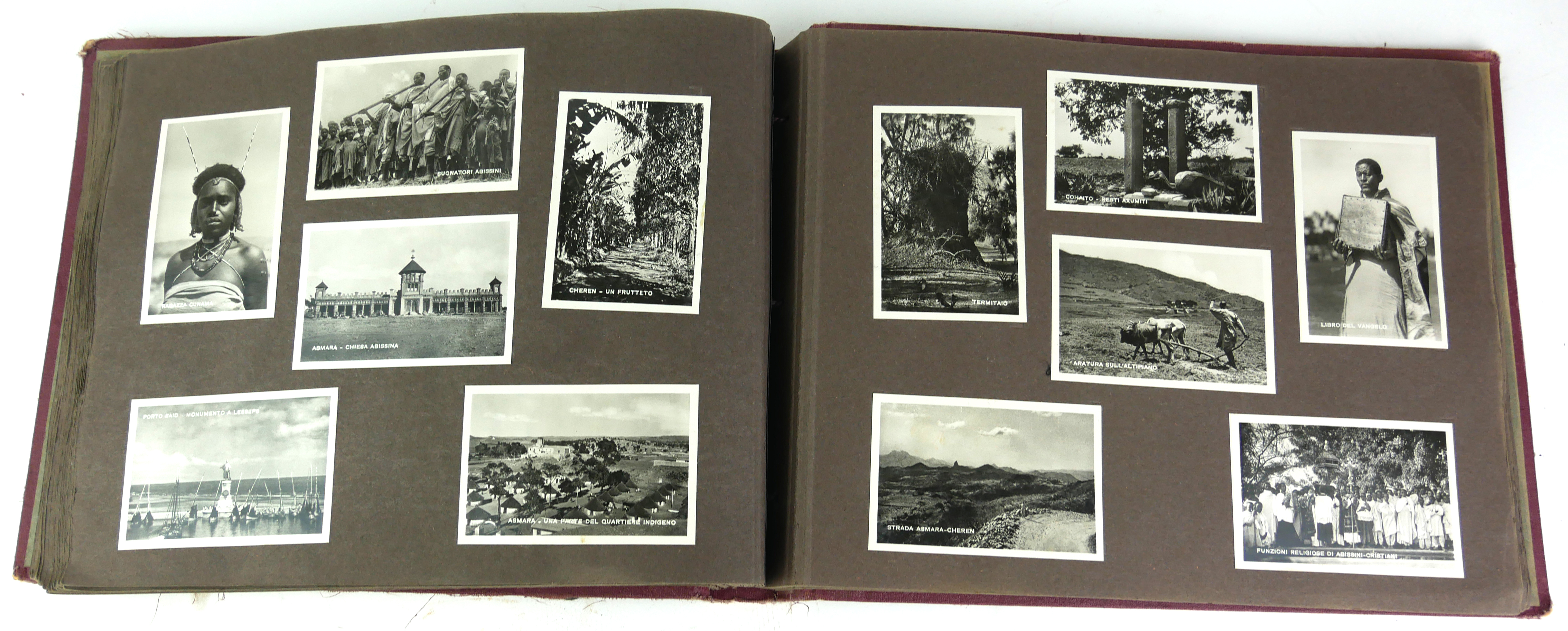 AN ALBUM OF BLACK AND WHITE PHOTOGRAPHIC CARDS OF ETHIOPIA Titled 'Fondazione Dell Impero Anno 1x - Image 15 of 15