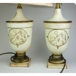 A PAIR OF 19TH CENTURY STYLE NEOCLASSICAL FORM MODERN DECORATIVE LAMP BASES Both applied with French