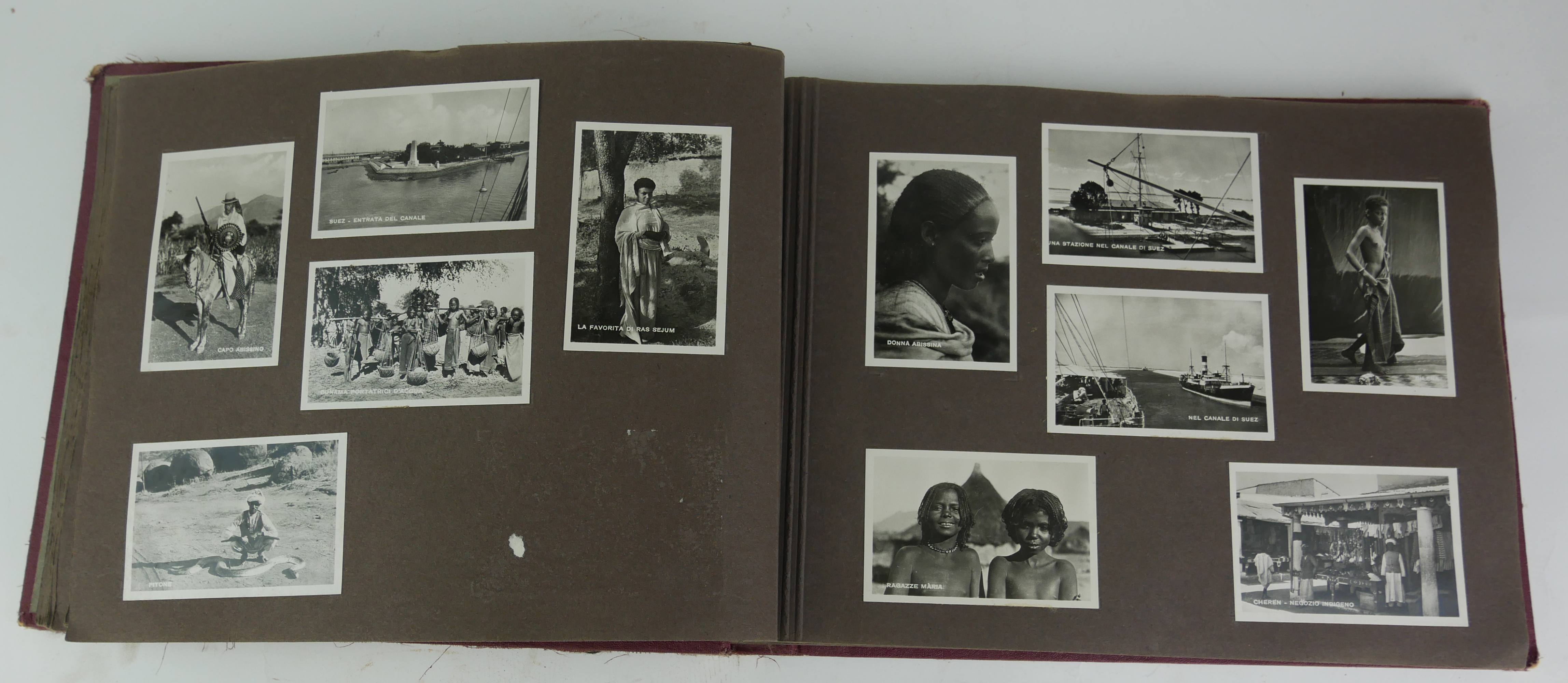 AN ALBUM OF BLACK AND WHITE PHOTOGRAPHIC CARDS OF ETHIOPIA Titled 'Fondazione Dell Impero Anno 1x - Image 12 of 15