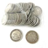 A COLLECTION OF PRE 1920 BRITISH SILVER HALF CROWN COINS Various dates. (approx 51 coins)