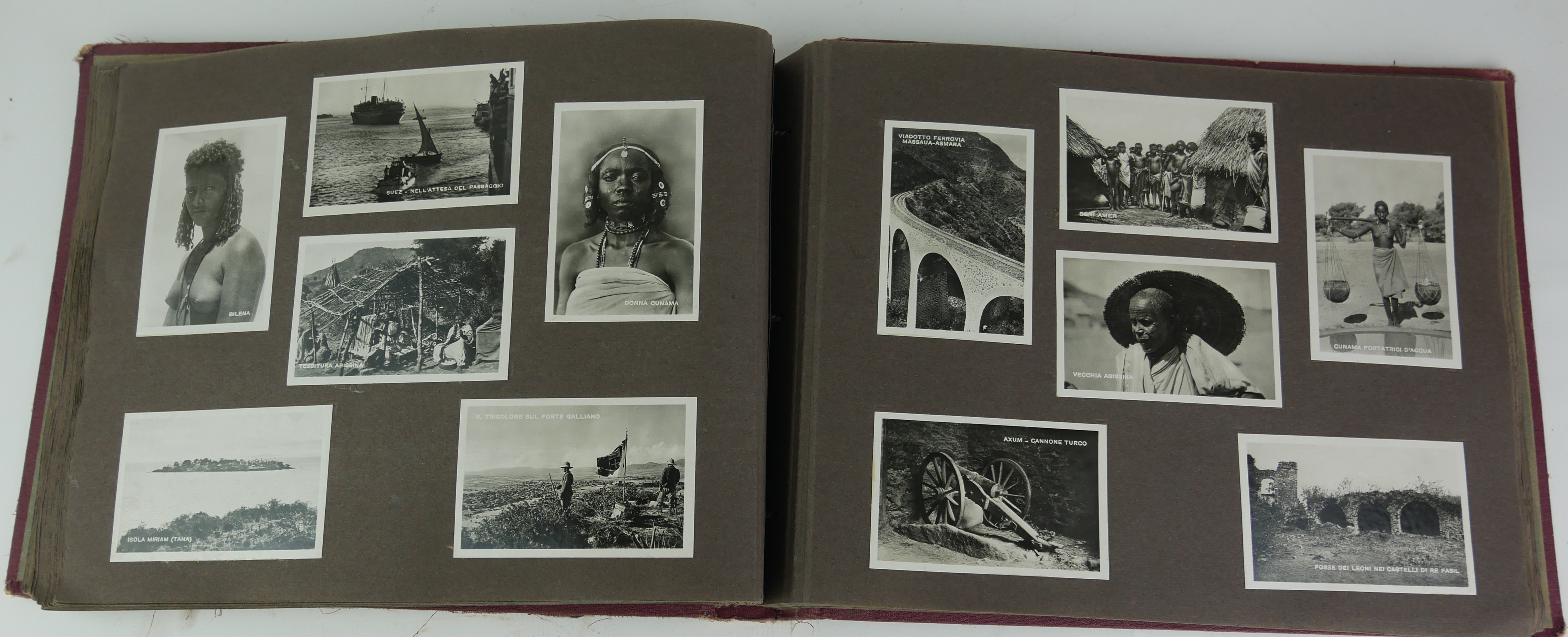 AN ALBUM OF BLACK AND WHITE PHOTOGRAPHIC CARDS OF ETHIOPIA Titled 'Fondazione Dell Impero Anno 1x - Image 14 of 15