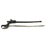 A BRITISH PATTERN 1885 CAVALRY TROOPERS SWORD Having a steel bowl gauge pierced with Maltese