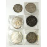 A COLLECTION OF 19TH CENTURY AND LATER CONTINENTAL SILVER COINS To include two Maria Theresa