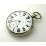 A VICTORIAN SILVER 'CHRONOMETER LEVER' GENT'S POCKET WATCH Subsidiary seconds dial, case maker 'WG